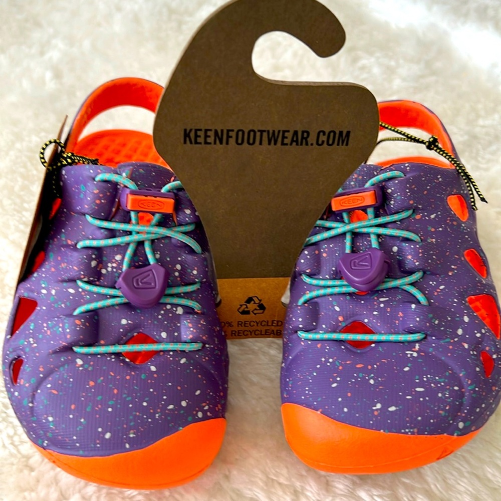 KEEN Toddler Girls Purple Heart/Coral Fusion Rio Sandal (Size US 6)